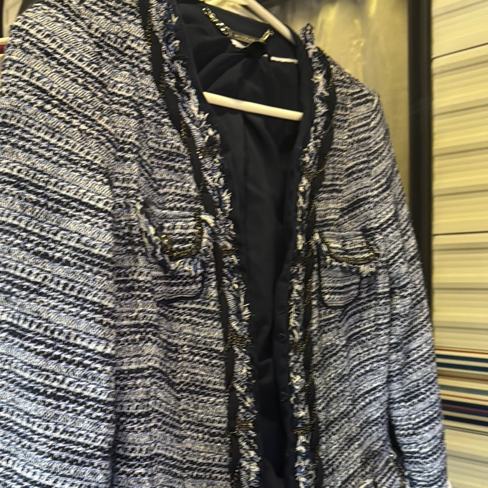 Women's Blue Tweed Jacket